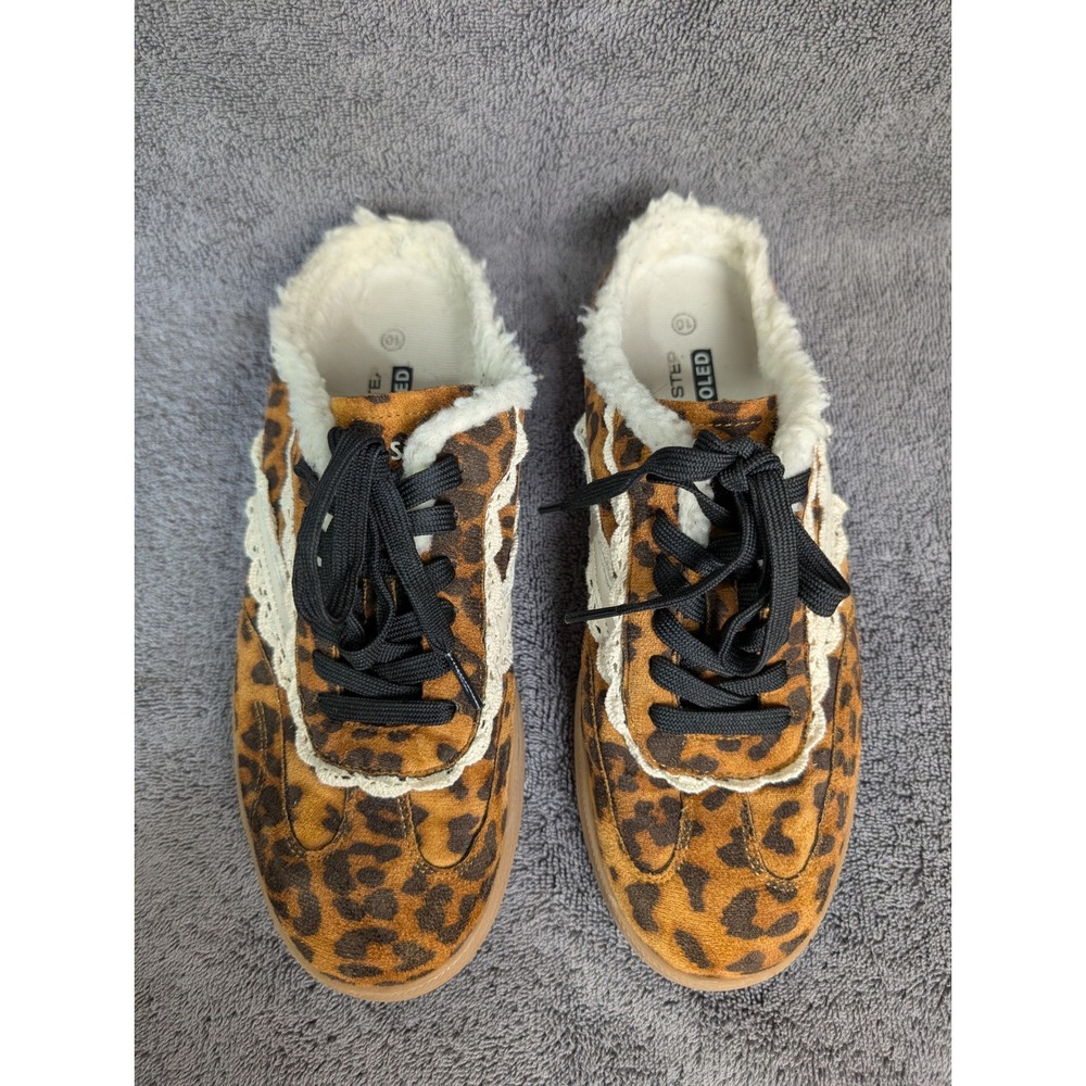 Lucky Step Air Cooled Leopard Print Mule Sneakers AMZ25236 Womens 10